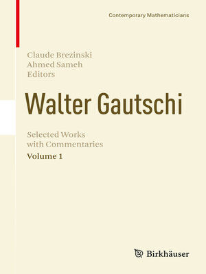 cover image of Walter Gautschi, Volume 1